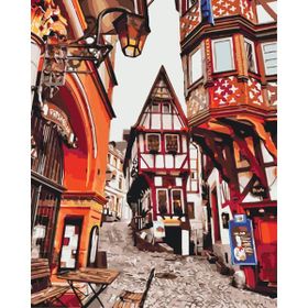 Canvas Hobby Düş Sokağı Kasnaklı 100 x 140 cm Sayılarla Boyama Seti