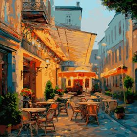 Canvas Hobby Düş Sokağı Kasnaklı 100 x 140 cm Sayılarla Boyama Seti