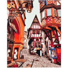 Canvas Hobby Düş Sokağı Kasnaklı 100 x 140 cm Sayılarla Boyama Seti