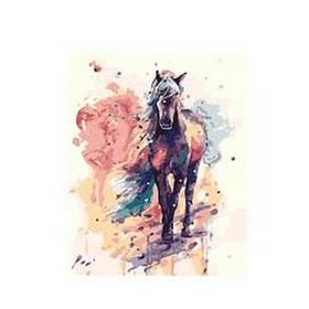 Canvas Hobby Düşlerdeki At 40 x 50 cm Kasnaklı Sayılarla Boyama Seti Duvar Sticker