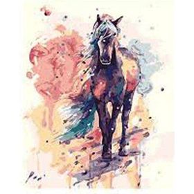 Canvas Hobby Düşlerdeki At 70 x 90 cm Kasnaklı Sayılarla Boyama Seti Duvar Sticker