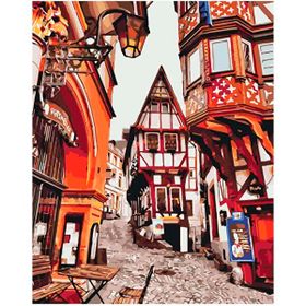 Canvas Hobby Düşsokağı Kasnaklı 100 x 140 cm Sayılarla Boyama Seti