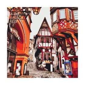 Canvas Hobby Düşsokağı Kasnaklı 100 x 140 cm Sayılarla Boyama Seti