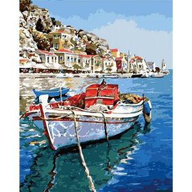 Canvas Hobby Egenin Mavi Suları Kasnaklı 100 x 140 cm Sayılarla Boyama Seti