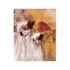 Canvas Hobby Ermiş Mevleviler 70 x 90 cm Kasnaklı Sayılarla Boyama Seti Duvar Sticker