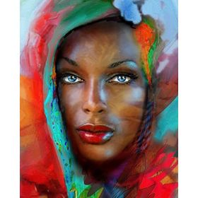 Canvas Hobby Esrarengiz Bir Bakış 70 x 90 cm Kasnaklı Sayılarla Boyama Seti Duvar Sticker