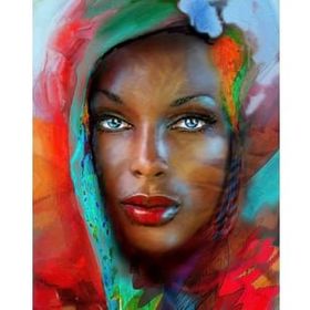 Canvas Hobby Esrarengiz Bir Bakış 70 x 90 cm Kasnaklı Sayılarla Boyama Seti Duvar Sticker