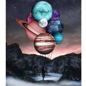 Canvas Hobby Evrenin Sırrı 60 x 75 cm Kasnaklı Sayılarla Boyama Seti Duvar Sticker