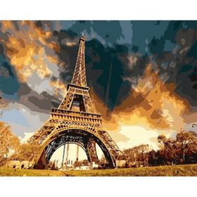 Canvas Hobby Eyfel Kulesi Kasnaklı 100 x 140 cm Sayılarla Boyama Seti