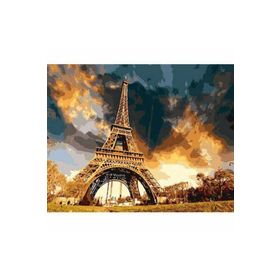 Canvas Hobby Eyfel Kulesi Kasnaklı 100 x 140 cm Sayılarla Boyama Seti