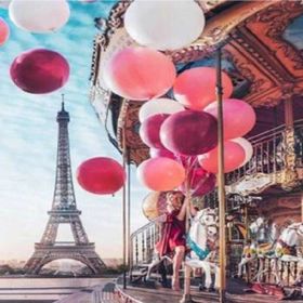 Canvas Hobby Eyfelde Lunapark Kasnaklı 100 x 140 cm Sayılarla Boyama Seti