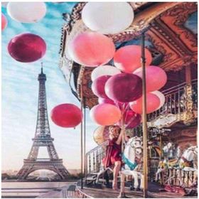 Canvas Hobby Eyfelde Lunapark Kasnaklı 100 x 140 cm Sayılarla Boyama Seti