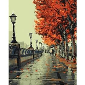 Canvas Hobby Eylül 50 x 65 cm Kasnaklı Sayılarla Boyama Seti Duvar Sticker