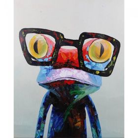 Canvas Hobby Froggy 50 x 65 cm Kasnaklı Sayılarla Boyama Seti Duvar Sticker