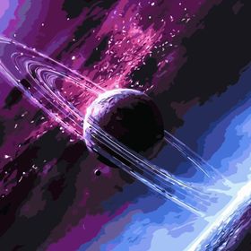 Canvas Hobby Galaksi Kasnaklı 90x110 cm Sayılarla Boyama Seti