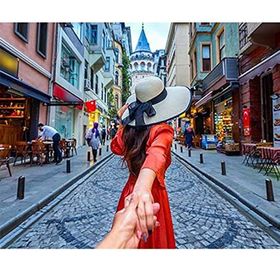 Canvas Hobby Galata Gezisi 90 x 110 cm Kasnaklı Sayılarla Boyama Seti Duvar Sticker