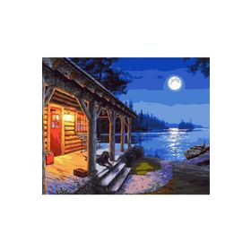 Canvas Hobby Gecenin Yansıması Kasnaklı 100 x 140 cm Sayılarla Boyama Seti