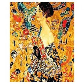Canvas Hobby Genç Kadın 60 x 75 cm Kasnaklı Sayılarla Boyama Seti Duvar Sticker