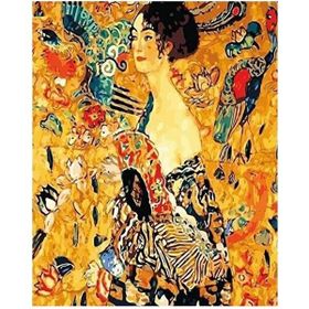Canvas Hobby Genç Kadın Kasnaklı 100 x 140 cm Sayılarla Boyama Seti