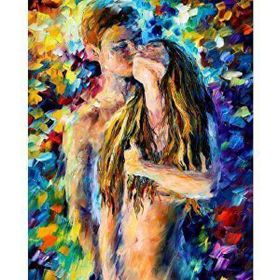 Canvas Hobby Genç Kadın Kasnaklı 100 x 140 cm Sayılarla Boyama Seti