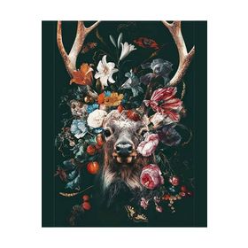Canvas Hobby Geyiğin Çiçekleri Kasnaklı 100x140 cm Sayılarla Boyama Seti