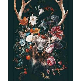 Canvas Hobby Geyiğin Çiçekleri Kasnaklı 60x75 cm Sayılarla Boyama Seti