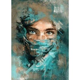 Canvas Hobby Gizemli Güzel 50 x 65 cm Kasnaklı Sayılarla Boyama Seti Duvar Sticker