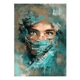 Canvas Hobby Gizemli Güzel 90 x 110 cm Kasnaklı Sayılarla Boyama Seti Duvar Sticker