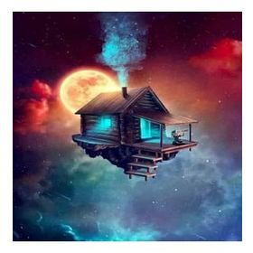 Canvas Hobby Gökyüzünde Yaşam Kasnaklı 70 x 90 cm Sayılarla Boyama Seti