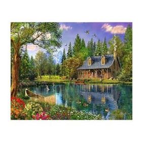Canvas Hobby Göl Evi Kasnaklı 60 x 75 cm Sayılarla Boyama Seti
