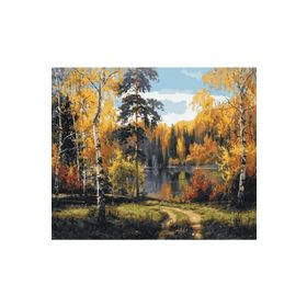 Canvas Hobby Göl Manzarası 2 Kasnaklı 70 x 90 cm Sayılarla Boyama Seti