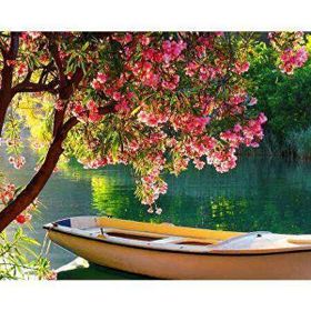 Canvas Hobby Göldeki Sandal Kasnaklı 100 x 140 cm Sayılarla Boyama Seti