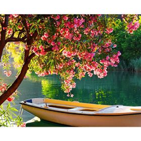 Canvas Hobby Göldeki Sandal Kasnaklı 60 x 75 cm Sayılarla Boyama Seti