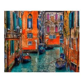 Canvas Hobby Gondol Gezisi 2 Kasnaklı 40 x 50 cm Sayılarla Boyama Seti