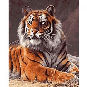 Canvas Hobby Güçlü Kaplan 100x140 cm Rulo Sayılarla Boyama Seti