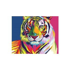 Canvas Hobby Güçlü Kaplan Kasnaklı 100 x 140 cm Sayılarla Boyama Seti