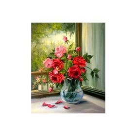 Canvas Hobby Gül Yaprakları 50 x 65 cm Kasnaklı Sayılarla Boyama Seti
