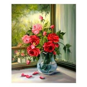 Canvas Hobby Gül Yaprakları Kasnaklı 70 x 90 cm Sayılarla Boyama Seti