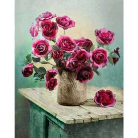 Canvas Hobby Güllerdeki Derinlik Kasnaklı 100 x 140 cm Sayılarla Boyama Seti