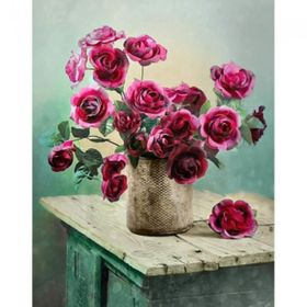 Canvas Hobby Güllerdeki Derinlik Kasnaklı 40x50 cm Sayılarla Boyama Seti