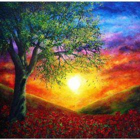 Canvas Hobby Gün Batımı ve Doğa Kasnaklı 60x75 cm Sayılarla Boyama Seti