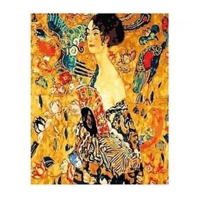 Canvas Hobby Gustav Klimt Genç Kadın Kasnaklı 50 x 65 cm Sayılarla Boyama Seti