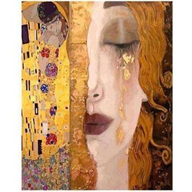 Canvas Hobby Gustav Klimt İki Eser Kasnaklı 60x75 cm Sayılarla Boyama Seti
