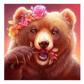 Canvas Hobby Güzel Ayı Kasnaklı 60 x 75 cm Sayılarla Boyama Seti