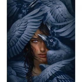 Canvas Hobby Güzel Kadın ve Kuşlar Kasnaklı 70 x 90 cm Sayılarla Boyama Seti