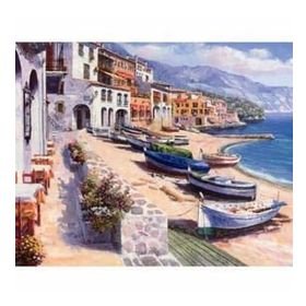 Canvas Hobby İtalya Kıyıları Kasnaklı 70x90 cm Sayılarla Boyama Seti