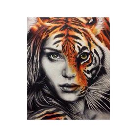 Canvas Hobby Kadın ve Kaplan Sevgisi 50 x 65 cm Rulo Sayılarla Boyama Seti
