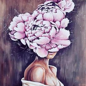 Canvas Hobby Kadının Adı Huzur 1 Kasnaklı 100 x 140 cm Sayılarla Boyama Seti
