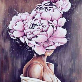 Canvas Hobby Kadının Adı Huzur 1 Kasnaklı 100 x 140 cm Sayılarla Boyama Seti