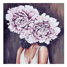Canvas Hobby Kadının Adı Huzur 2 70 x 90 cm Rulo Sayılarla Boyama Seti